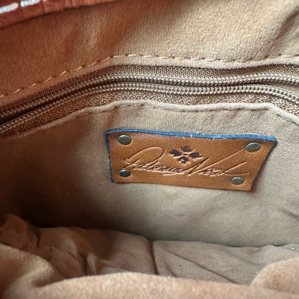 Patricia Nash Leather Crossbody Bag - Chestnut Brown - Picture 6 of 12